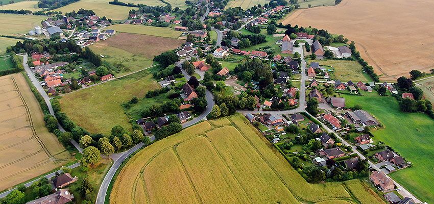 Gemeinde Hollenbek Luftbildaufnahme