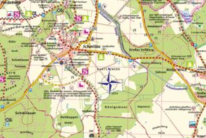 Kartenausschnitt der Gemeinde Schmilau und Umgebung