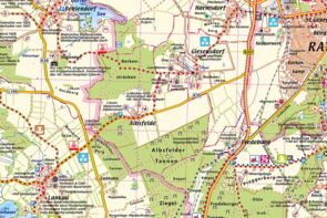 Kartenausschnitt der Gemeinde Albsfelde und Umgebung