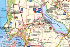 Kartenausschnitt der Gemeinde Mechow und Umgebung